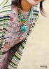 Boho Necklace, Green Semiprecious Stone Seeds